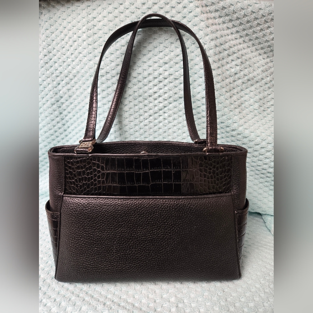 Brighton Elegant Black Leather Handbag